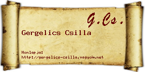 Gergelics Csilla névjegykártya